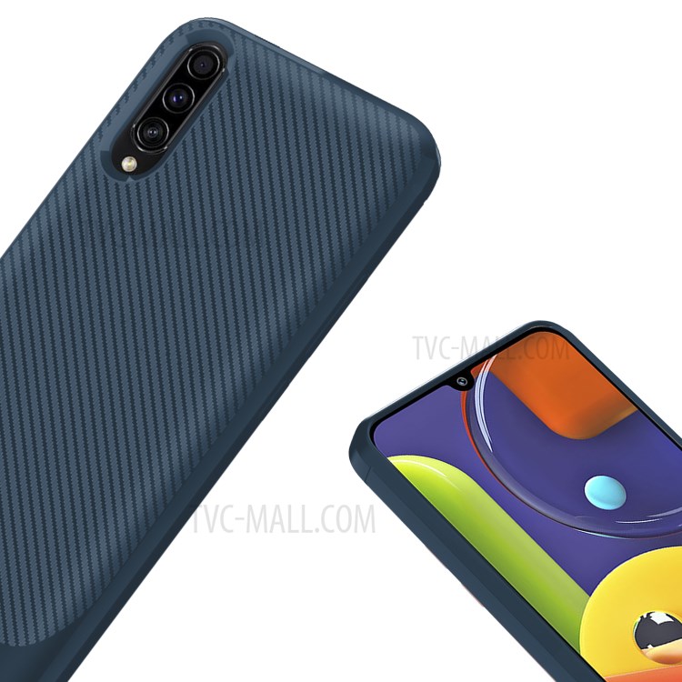 Carbon Fiber Series Anti-drop TPU Case for Samsung Galaxy A50 / A50s / A30s - Blue-6