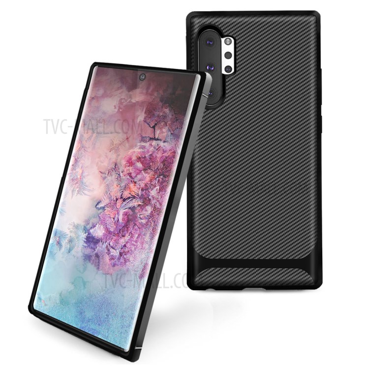 Carbon Fiber Surface Anti-drop TPU Case for Samsung Galaxy Note 10 Plus/Note 10 Plus 5G - Black-2