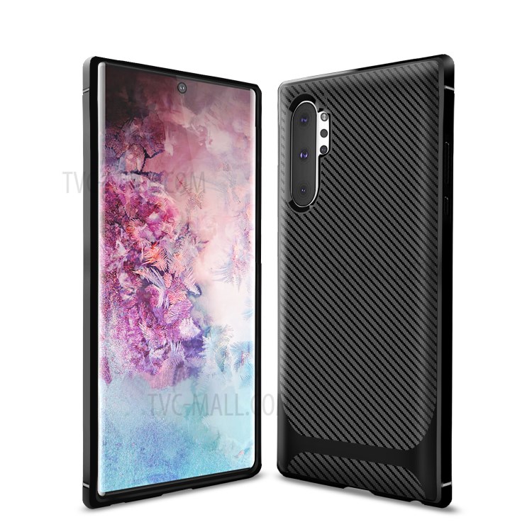 Carbon Fiber Surface Anti-drop TPU Case for Samsung Galaxy Note 10 Plus/Note 10 Plus 5G - Black-9