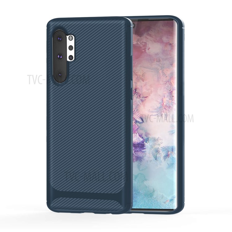 Carbon Fiber Surface Anti-drop TPU Case for Samsung Galaxy Note 10 Plus/Note 10 Plus 5G - Blue-12