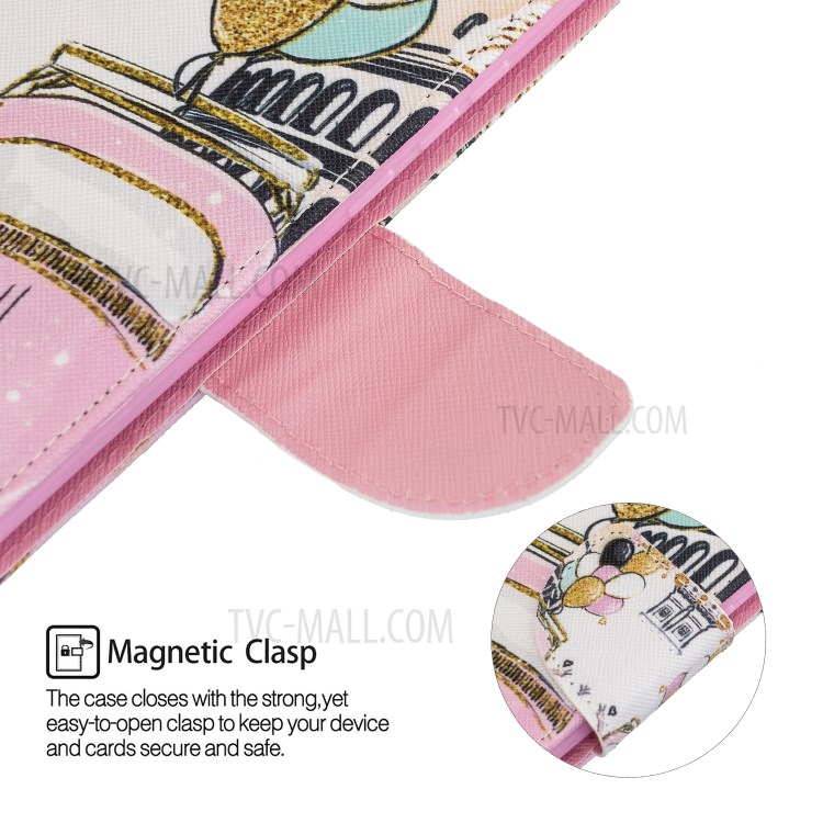 Pattern Printing Flip Leather Wallet Stand Protective Case for Samsung Galaxy S10 - Car and Balloon-7