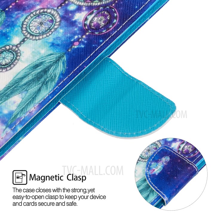 Pattern Printing Flip Leather Wallet Stand Protective Case for Samsung Galaxy S10 - Dream Catcher-7