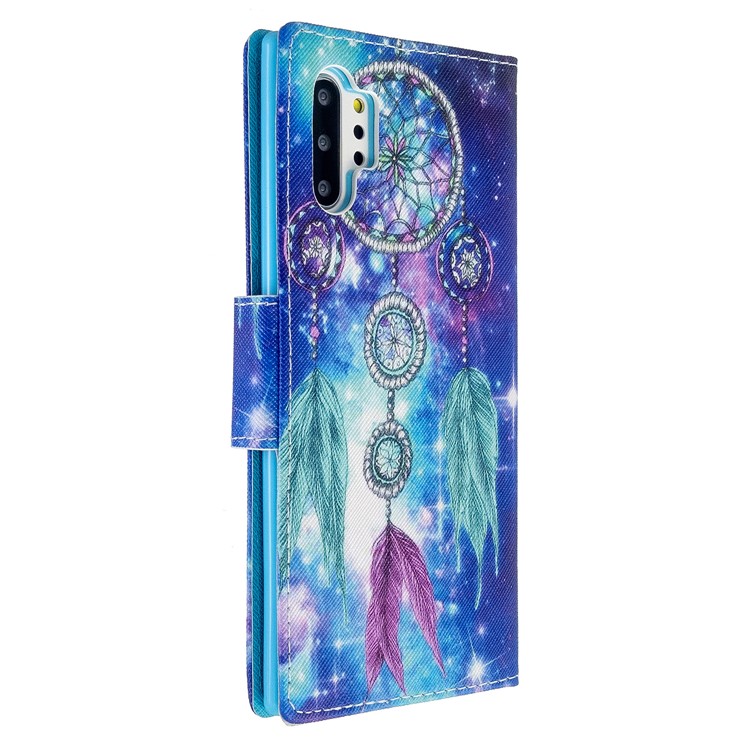 Pattern Printing Cross Texture Leather Wallet Phone Shell for Samsung Galaxy Note 10 Plus/Note 10 Plus 5G - Aeolian Bells-4