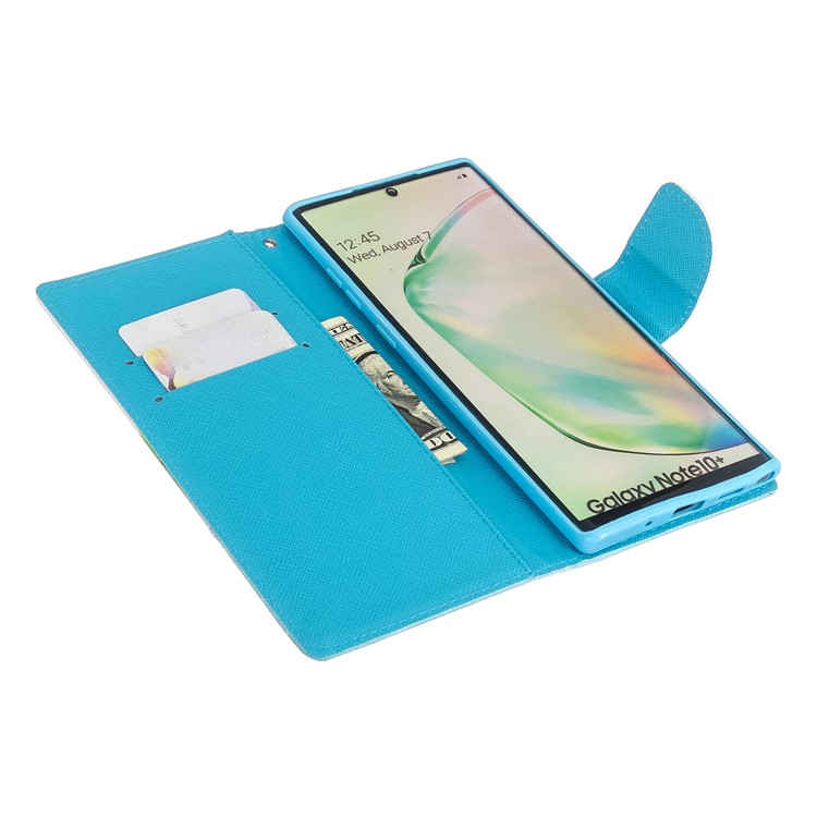 Pattern Printing Cross Texture Leather Wallet Phone Shell for Samsung Galaxy Note 10 Plus/Note 10 Plus 5G - Aeolian Bells-5