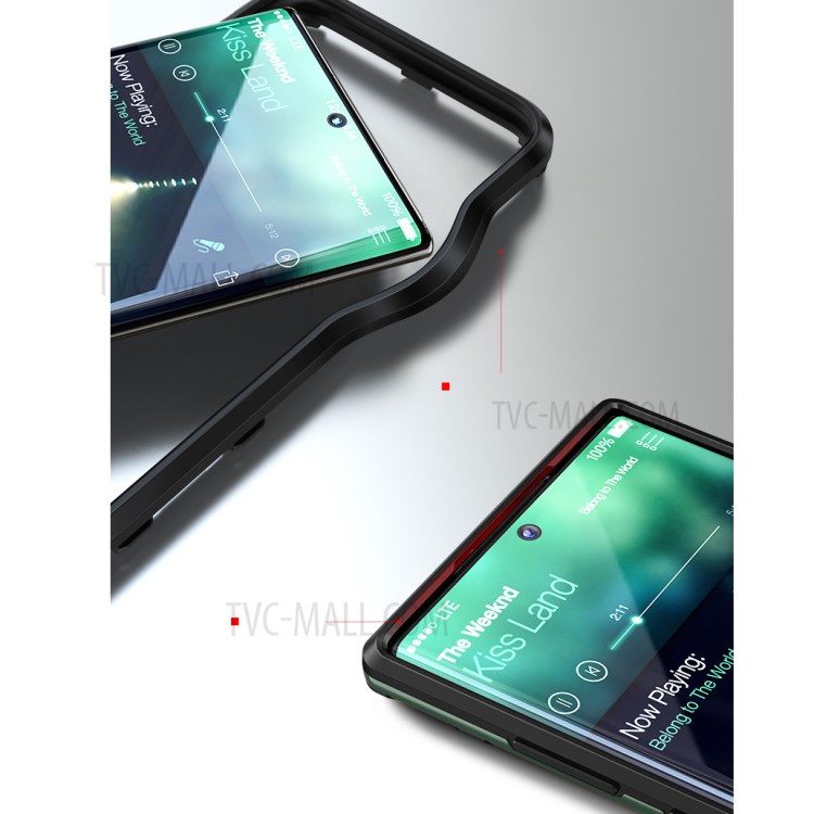 Drop-proof Metal Silicone Combo Phone Case for Samsung Galaxy Note 10/Note 10 5G - Green-2