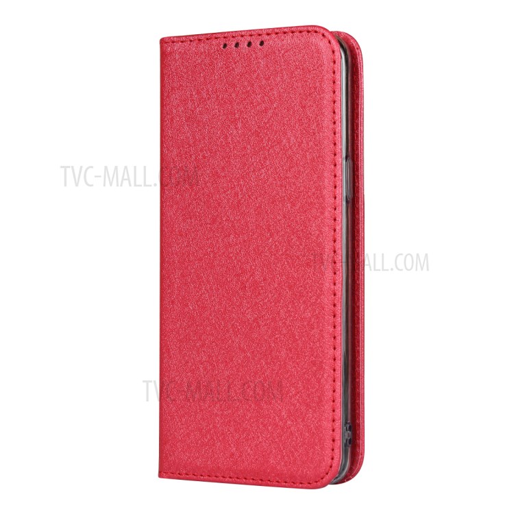 Silk Texture Leather Wallet Case for Samsung Galaxy S9 SM-G960 - Red-3