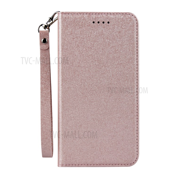 Silk Texture Leather Wallet Case for Samsung Galaxy S9 SM-G960 - Rose Gold-2