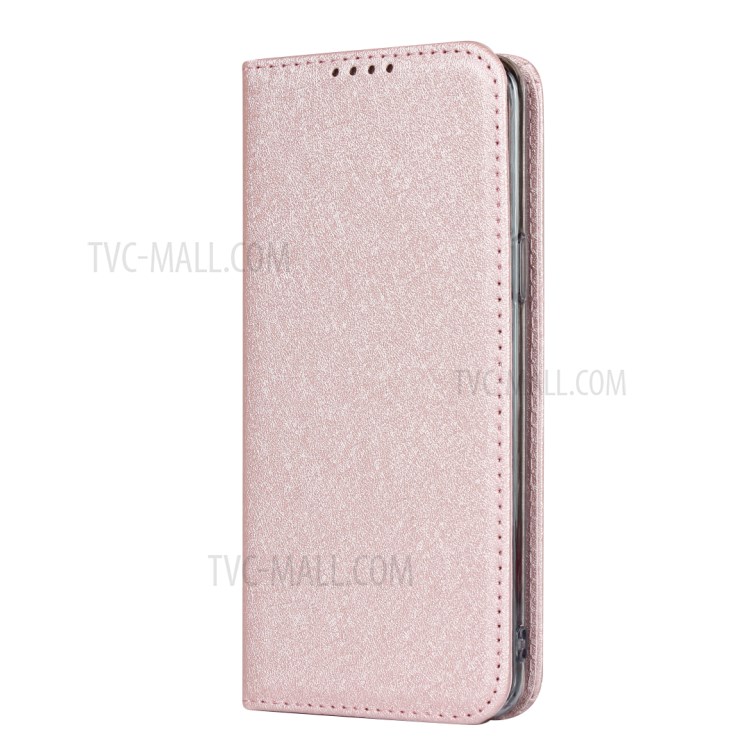 Silk Texture Leather Wallet Case for Samsung Galaxy S9 SM-G960 - Rose Gold-3