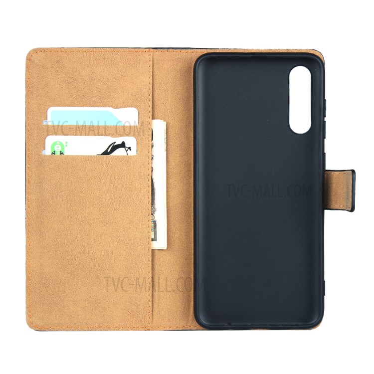 Genuine Leather Wallet Stand Phone Case for Samsung Galaxy A70s-4