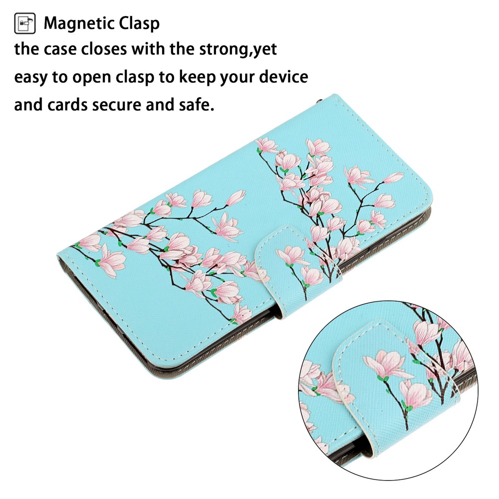 Padrão Printing Wallet Leather Protector Phone Stand Stand Para Samsung Galaxy S20 Ultra - Flor Vívida-3