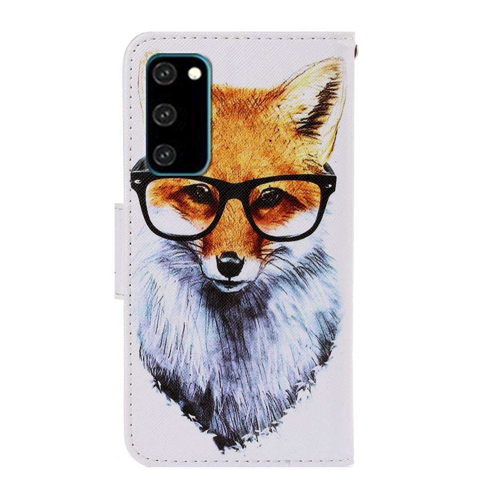 Pattern Printing PU Leather Wallet Phone Cover for Samsung Galaxy S20 - Dog-2