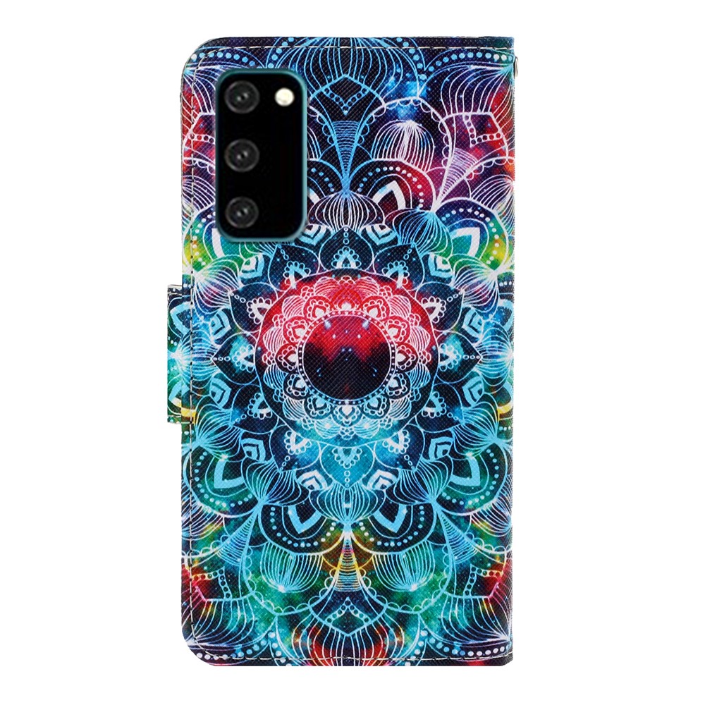 Pattern Printing PU Leather Wallet Phone Cover for Samsung Galaxy S20 - Malanda Flower-2