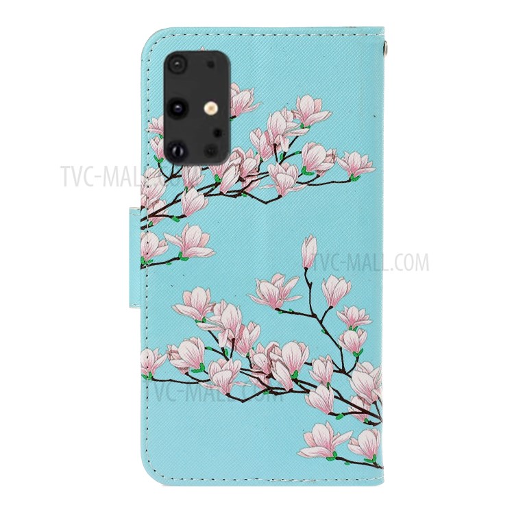 Pattern Printing PU Leather Wallet Phone Casing for Samsung Galaxy S20 Plus - Flower Branches-2