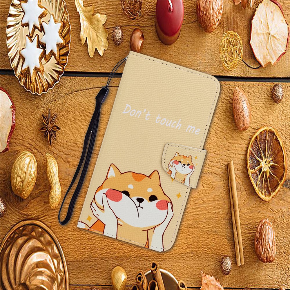Pattern Printing PU Leather Wallet Phone Casing for Samsung Galaxy S20 Plus - Yellow Cat-5