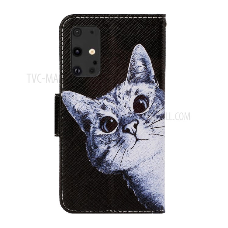 Pattern Printing PU Leather Wallet Phone Casing for Samsung Galaxy S20 Plus - Cat-2