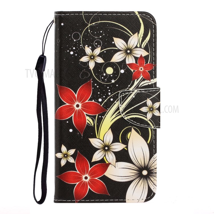 Pattern Printing PU Leather Wallet Phone Casing for Samsung Galaxy S20 Plus - Flowers-1