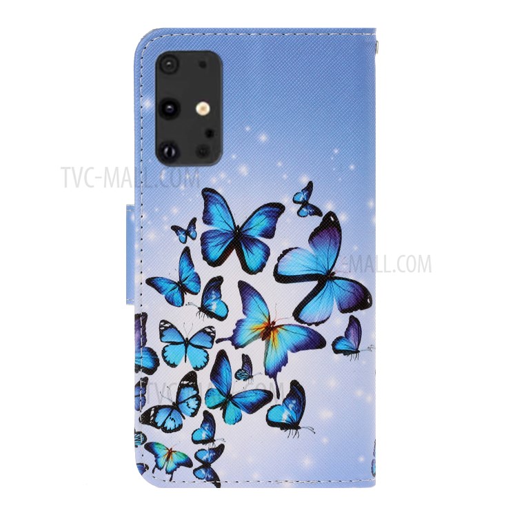 Pattern Printing PU Leather Wallet Phone Casing for Samsung Galaxy S20 Plus - Butterfly Group-2