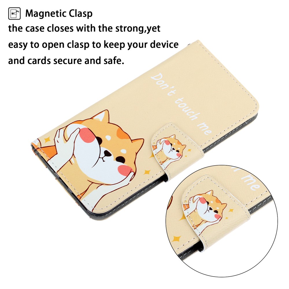 Modèle D'impression de Portefeuille Case de Support en Cuir Pour Samsung Galaxy A51 - Animal de Dessin Animé