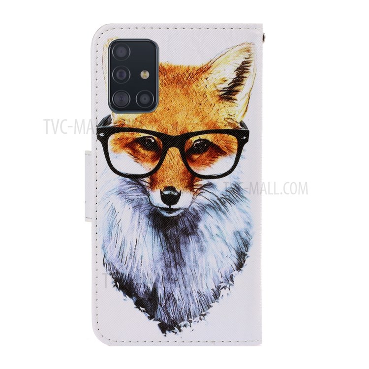 Pattern Printing Wallet Leather Stand Case for Samsung Galaxy A51 - Dog-2