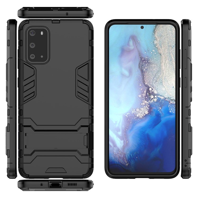Plastic + TPU Combo Case with Kickstand for Samsung Galaxy S20 Plus - Black-3