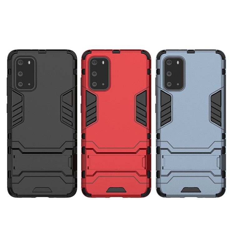Plastic + TPU Combo Case with Kickstand for Samsung Galaxy S20 Plus - Black-8