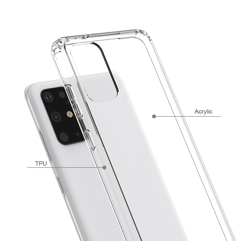 Acrílico Anti-riscos Transparente + Tpu De Volta Para Samsung Galaxy S20 Plus