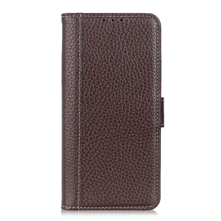 Litchi Surface Wallet Leather Cover for Samsung Galaxy S20 Plus - Coffee-5