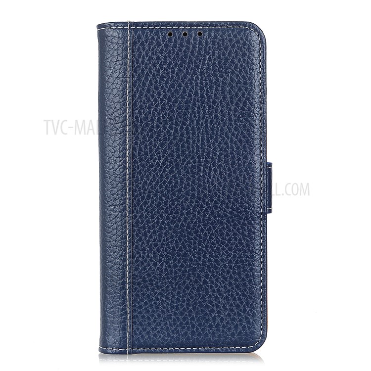 Litchi Surface Leather Wallet Case for Samsung Galaxy S20 Ultra - Blue-5
