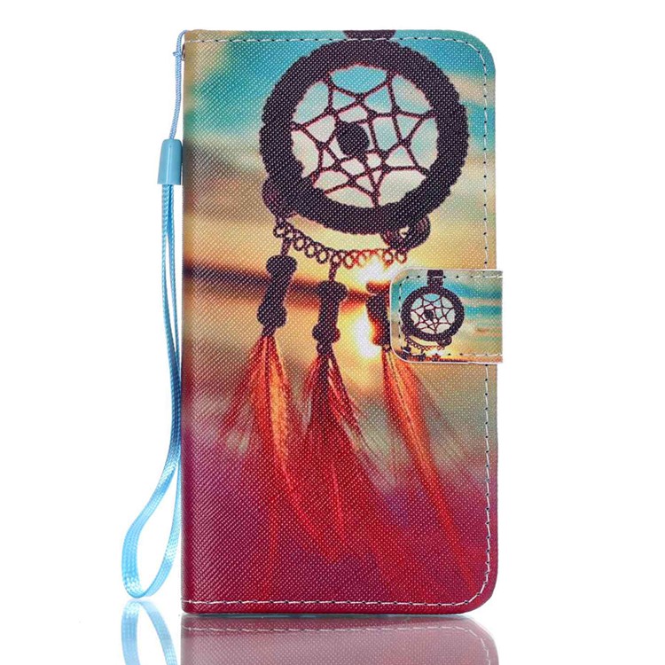 Patterned Leather Wallet Stand Shell for Samsung Galaxy J5 (2016) - Dream Catcher-1