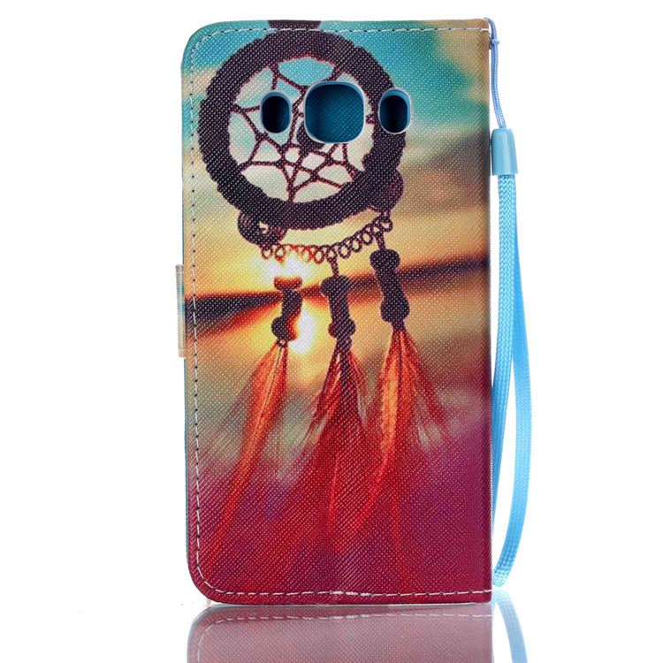 Patterned Leather Wallet Stand Shell for Samsung Galaxy J5 (2016) - Dream Catcher-2