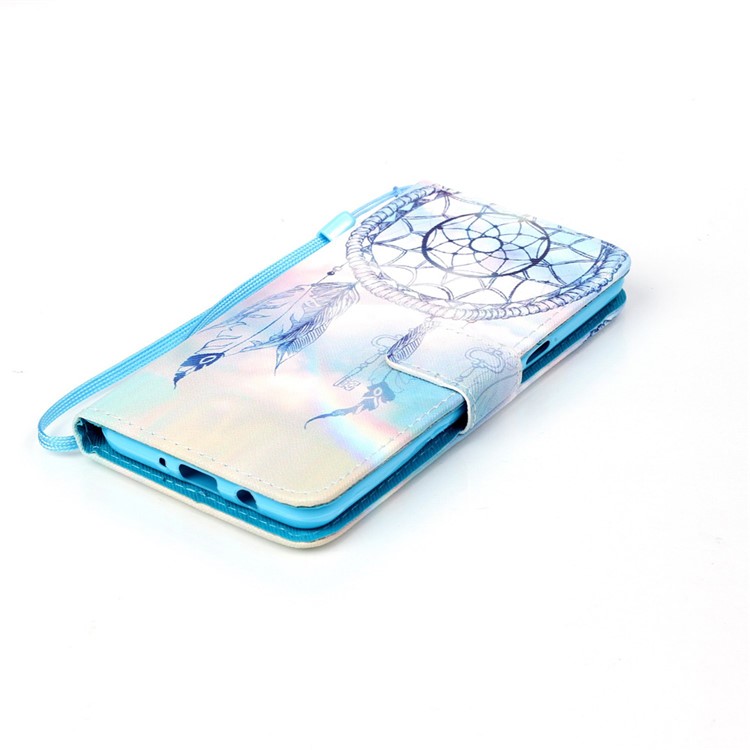 Patterned Leather Wallet Flip Case for Samsung Galaxy J5 (2016) - Dream Catcher and Rainbow-4