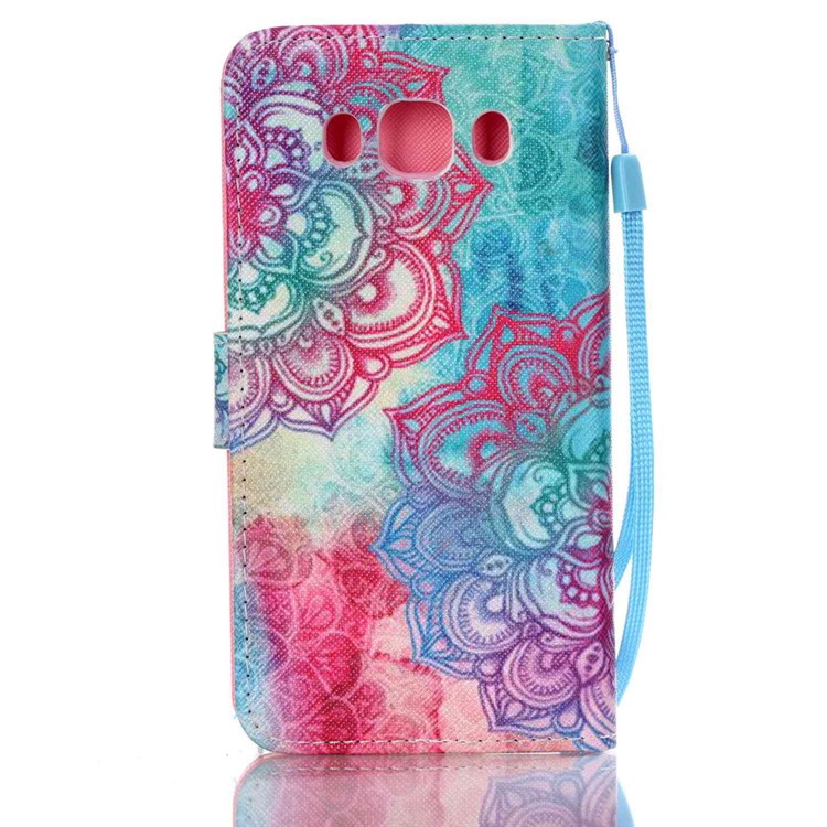 Patterned Leather Wallet Phone Case for Samsung Galaxy J5 (2016) - Fresh Flowers-2