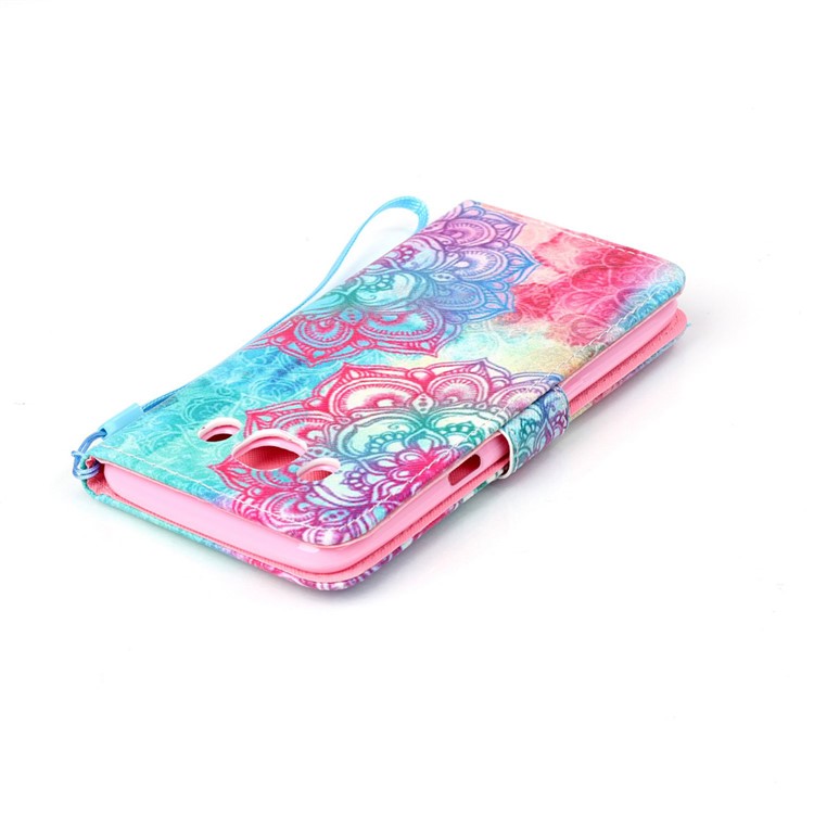 Patterned Leather Wallet Phone Case for Samsung Galaxy J5 (2016) - Fresh Flowers-5