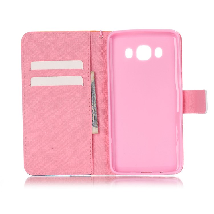 Patterned Leather Wallet Phone Case for Samsung Galaxy J5 (2016) - Fresh Flowers-6