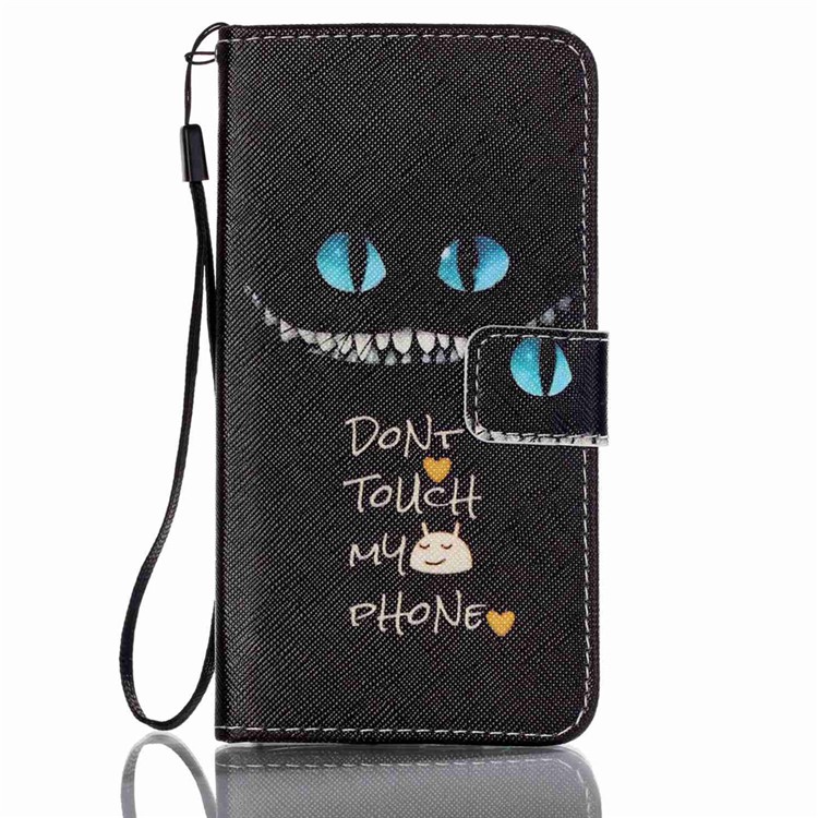 Patterned Leather Card Holder Case for Samsung Galaxy J5 (2016) - Serious Warning-1