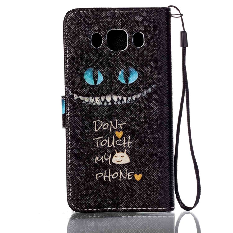 Patterned Leather Card Holder Case for Samsung Galaxy J5 (2016) - Serious Warning-2