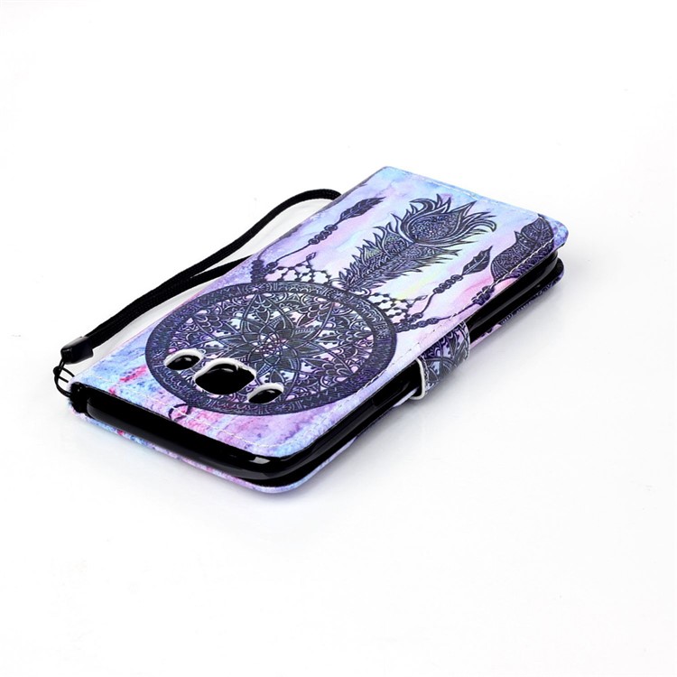 Patterned Leather Wallet Protectve Shell for Samsung Galaxy J5 (2016) - Retro Dream Catcher-5
