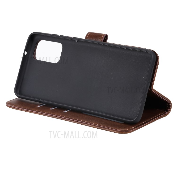 Geometric Pattern Wallet Leather Phone Case for Samsung Galaxy S20 Plus - Brown-8