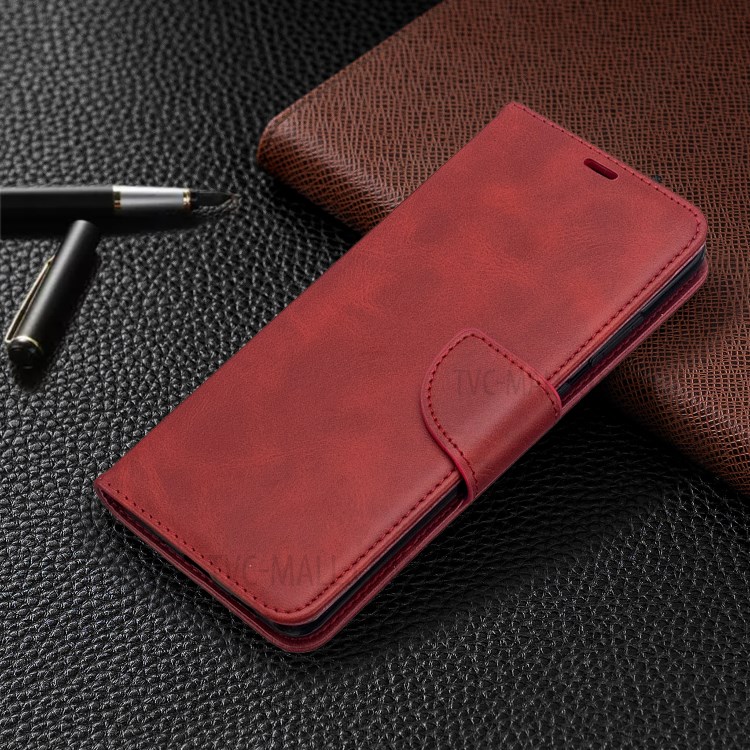 PU Leather Wallet Stand Case Cover for Samsung Galaxy S20 Ultra - Red-4