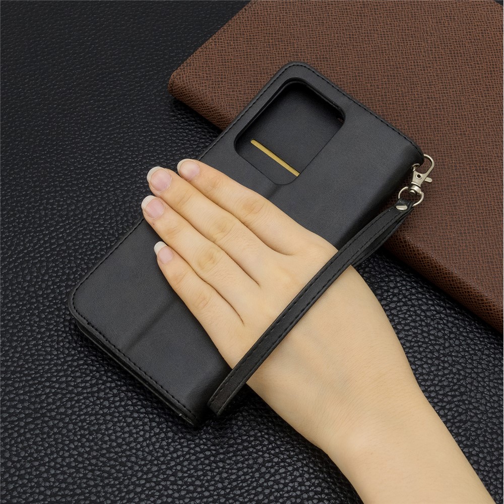 PU Leather Wallet Stand Case Cover for Samsung Galaxy S20 Ultra - Black-6