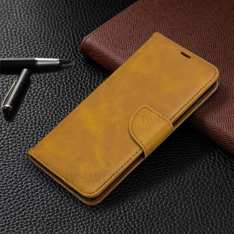 PU Leather Wallet Stand Case Cover for Samsung Galaxy S20 Ultra - Brown-4