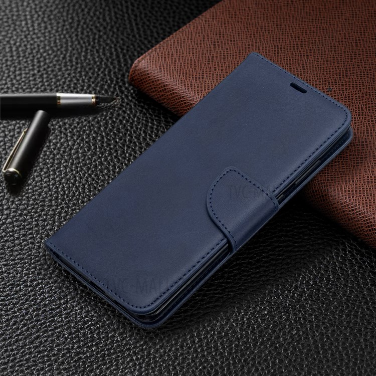 PU Leather Wallet Stand Case Cover for Samsung Galaxy S20 Ultra - Blue-4