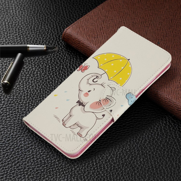 Pattern Printing Wallet Stand Flip Leather Case for Samsung Galaxy S20 Ultra - Elephant-4