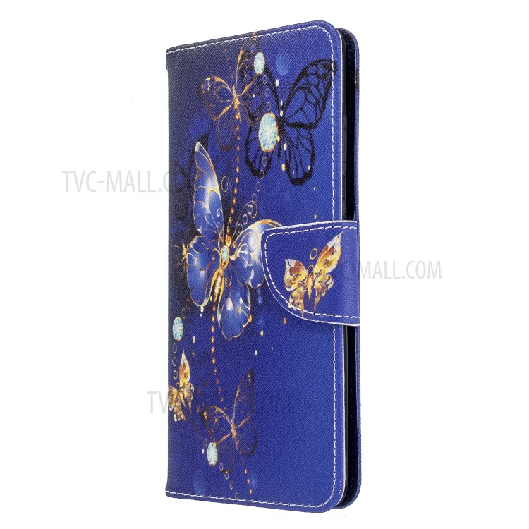 Pattern Printing Wallet Stand Flip Leather Case for Samsung Galaxy S20 Ultra - Crystal Butterflies-6