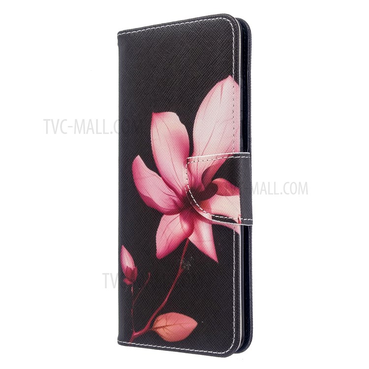 Pattern Printing Wallet Stand Flip Leather Case for Samsung Galaxy S20 Ultra - Red Flowers-6