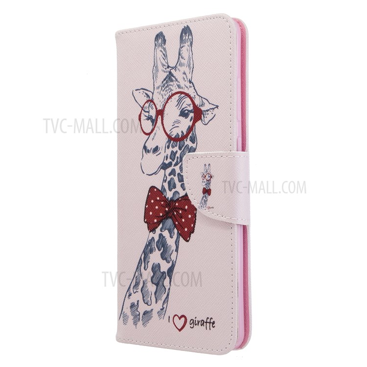 Pattern Printing Leather Wallet Protective Case for Samsung Galaxy S20 Ultra - Giraffe-7