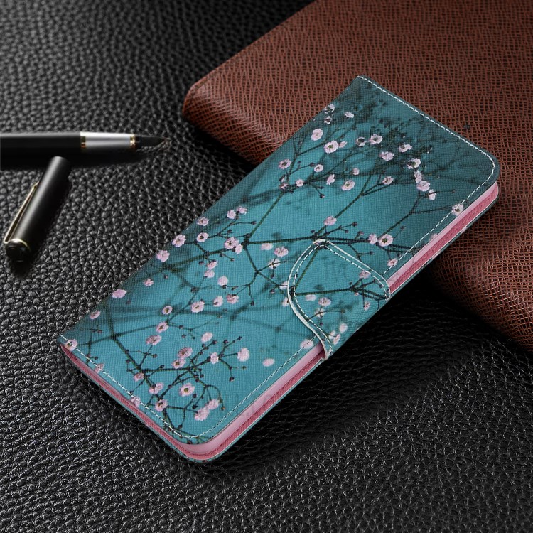 Pattern Printing Leather Wallet Protective Case for Samsung Galaxy S20 Ultra - Flower Branches-4