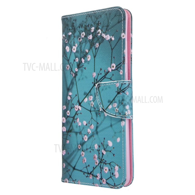 Pattern Printing Leather Wallet Protective Case for Samsung Galaxy S20 Ultra - Flower Branches-6
