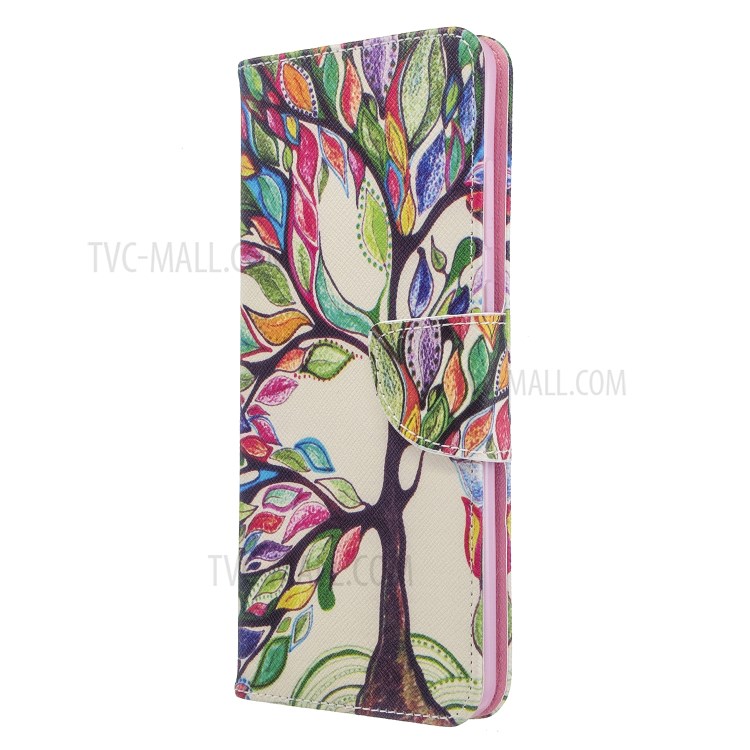 Pattern Printing Leather Wallet Protective Case for Samsung Galaxy S20 Ultra - Life Tree-6