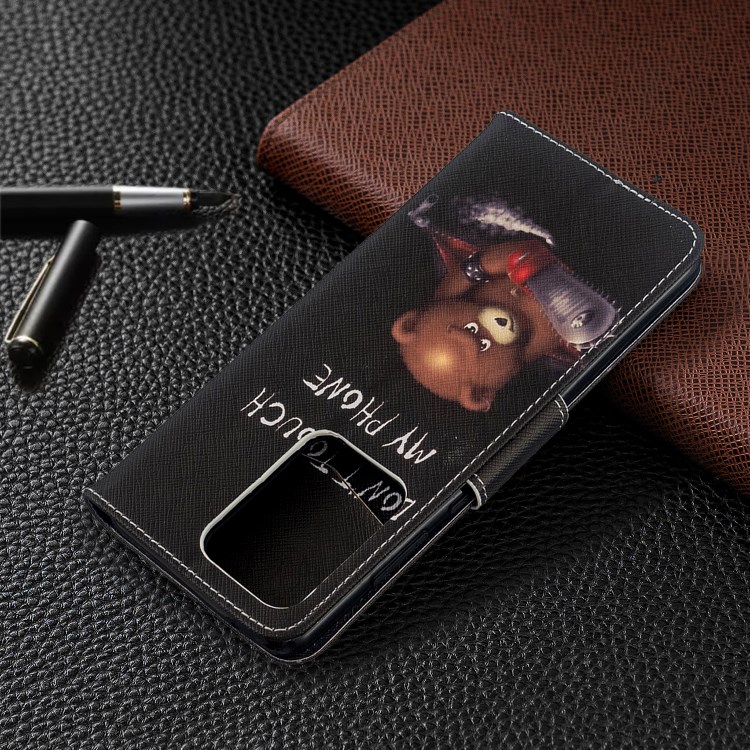 Pattern Printing Leather Wallet Protective Case for Samsung Galaxy S20 Ultra - Cruel Panda-5